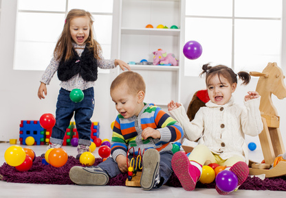 Kids playing in the room